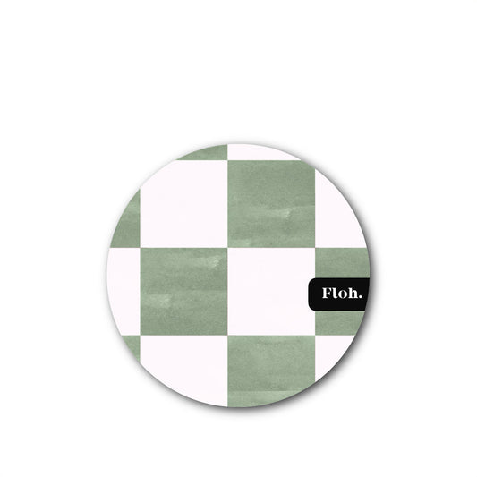 NEW! Matcha (Checkerboard) Round Coaster (available for dispatch from Jan 2026)