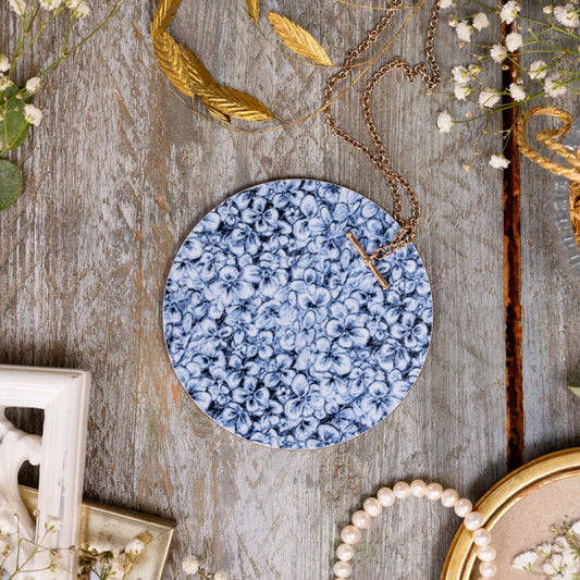 NEW! Chateau (Hydrangea) Round Coaster