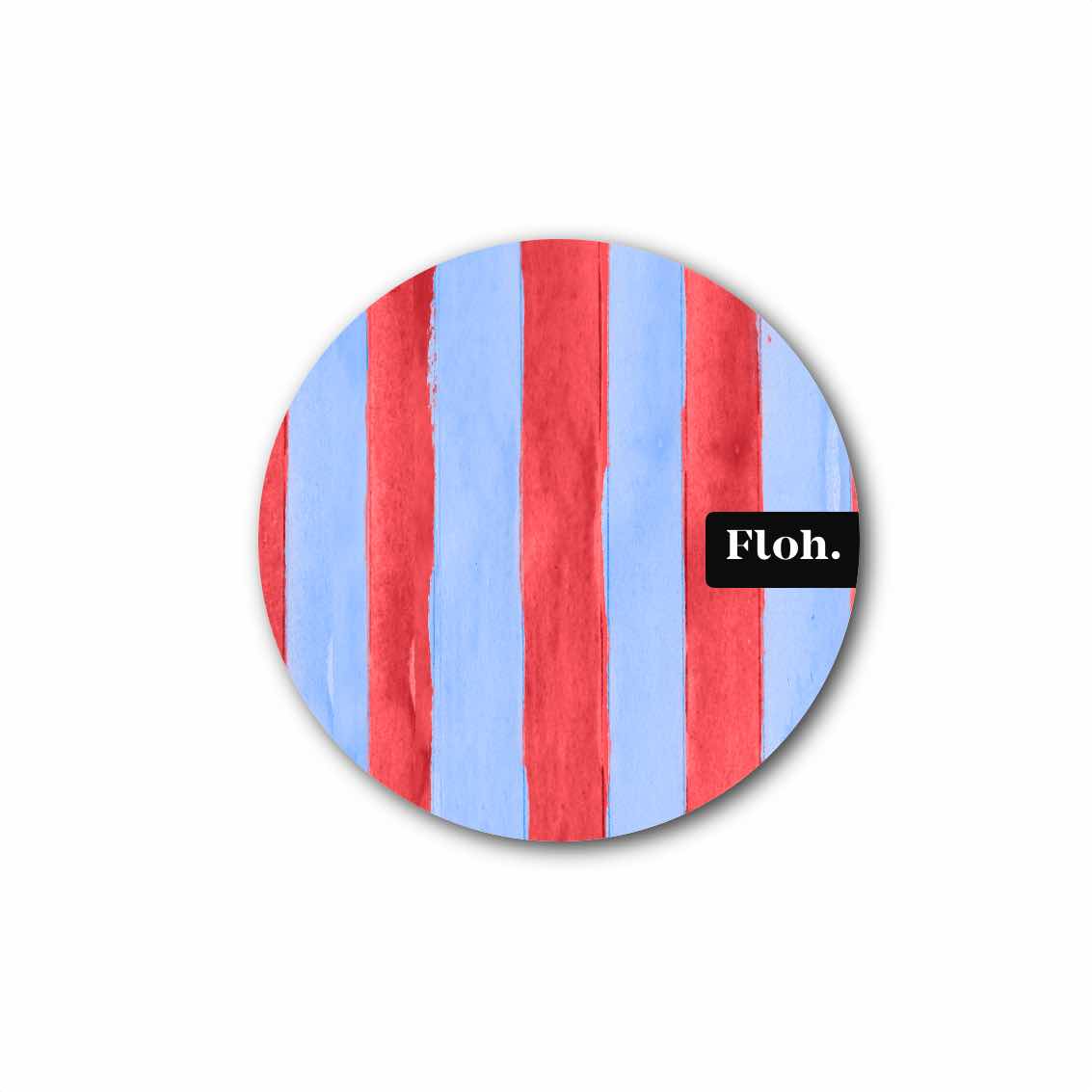 NEW! Sky Blue & Coral (Stripes) Round Coaster (available for dispatch from July 2026)