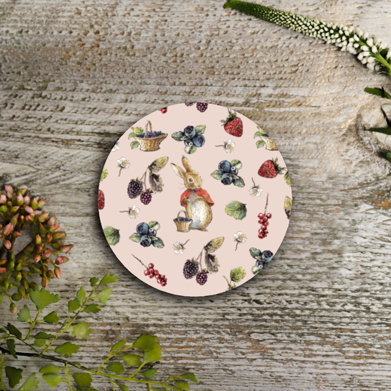 NEW! Flopsy "Wild Berries & Cotton Tails" Round Coaster (available for dispatch from August 2026)