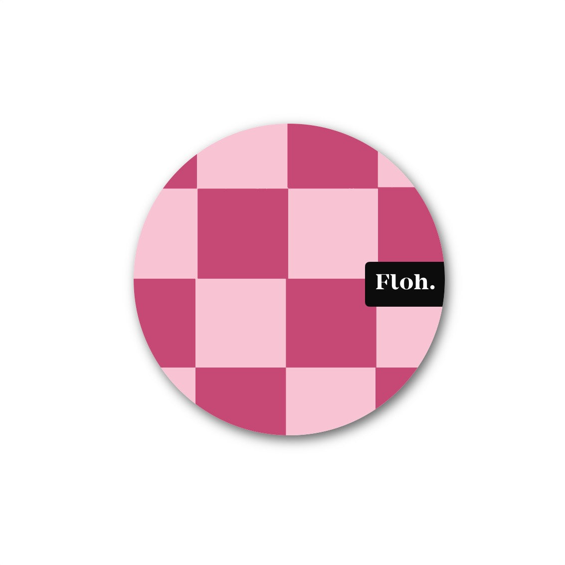 NEW! Pomegranate (Checkerboard) Round Coaster (available for dispatch from January 2027)