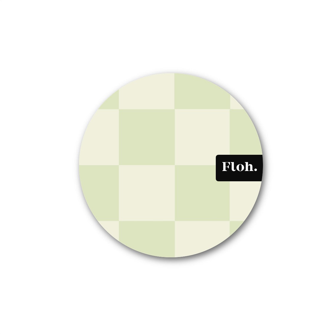 NEW! Pistachio (Checkerboard) Round Coaster (available for dispatch from January 2027)