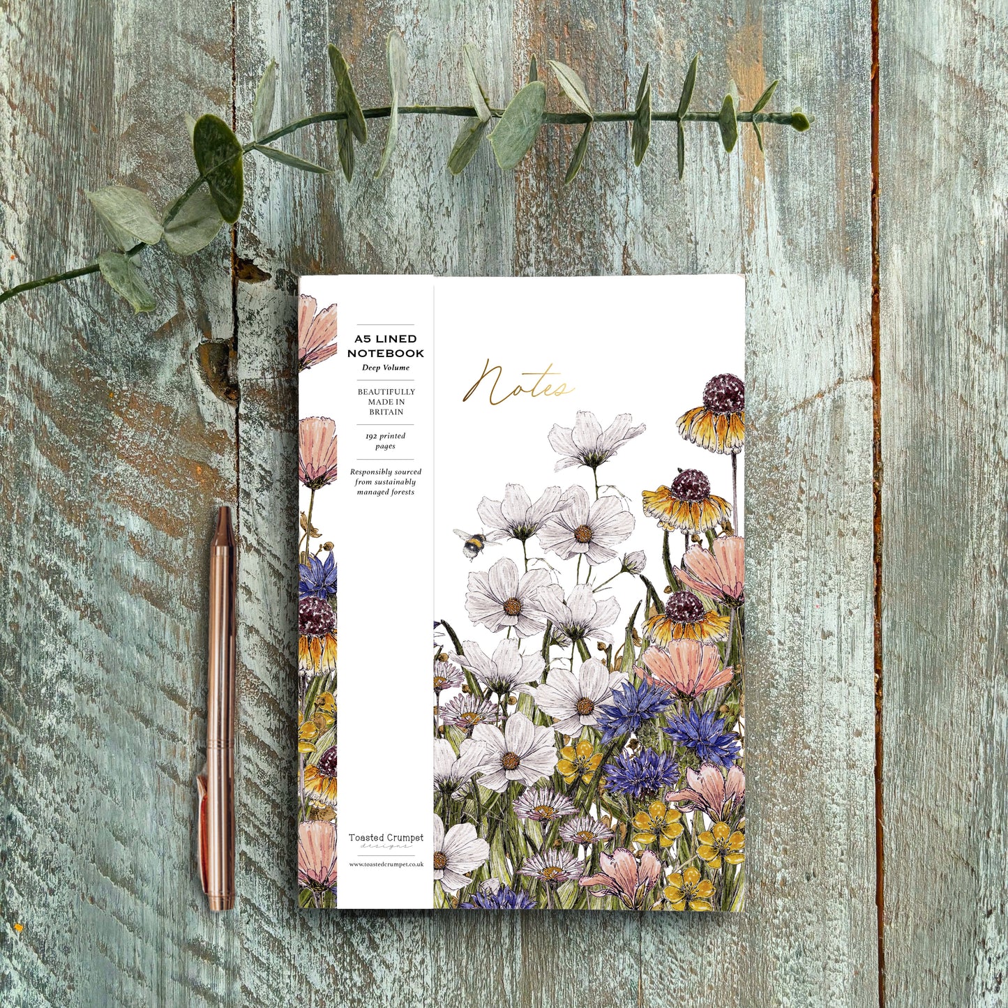 The Regency Gardens (Peaches & Cream Pure) A5 Chunky Notebook