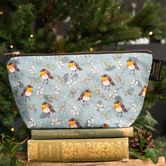Robin & Eucalyptus (Blue) Wash Bag