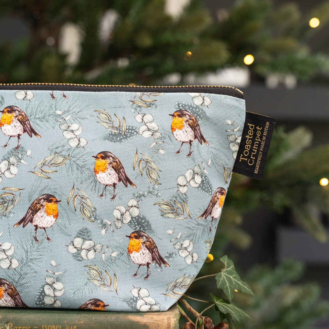 Robin & Eucalyptus (Blue) Wash Bag