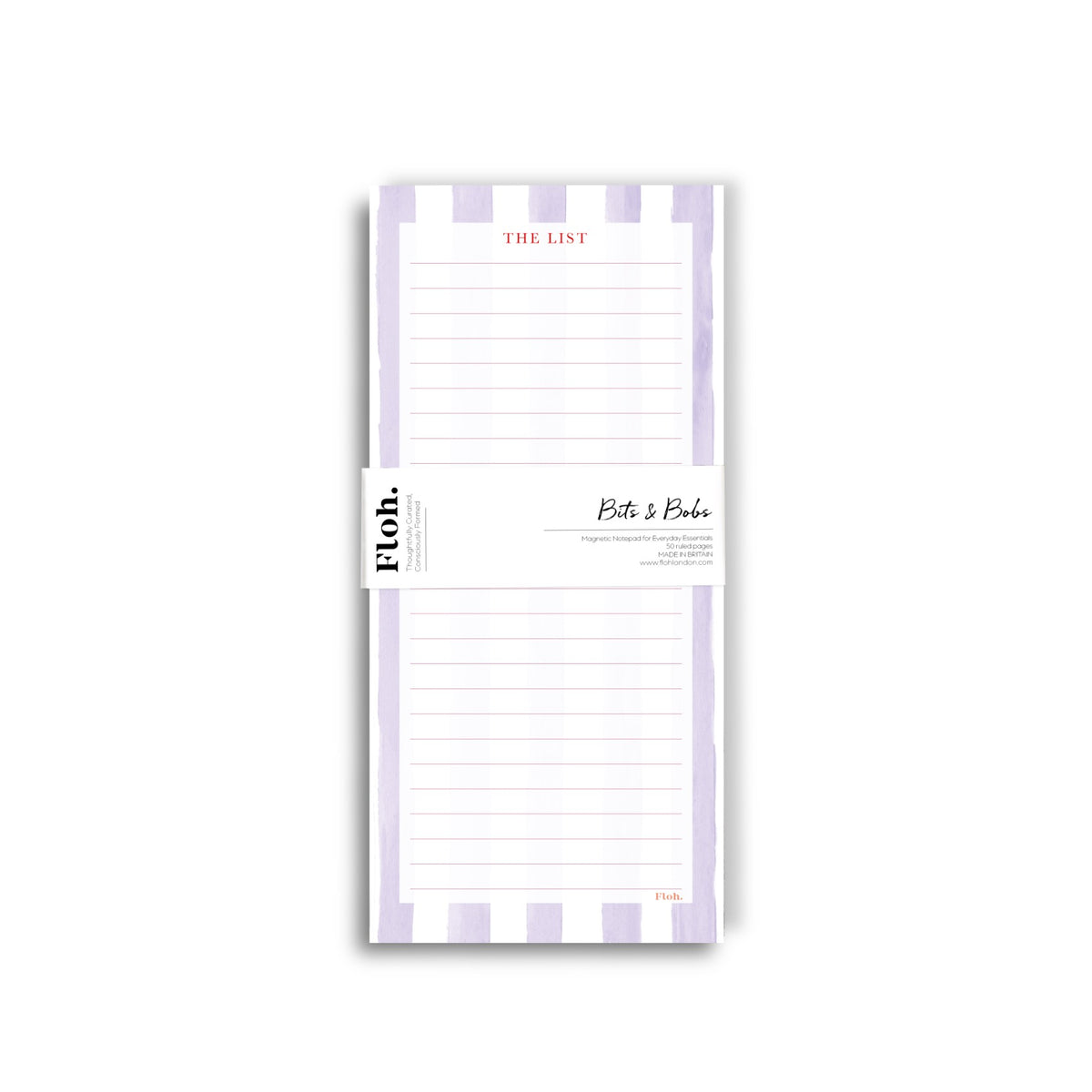 NEW! Lavender (Stripes) Magnetic Shopping List (available for dispatch from January 2027)