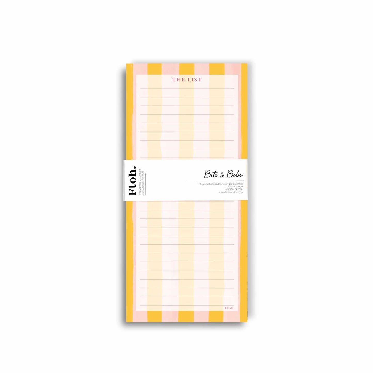 NEW! Mango & Peach (Stripes) Magnetic Shopping List (available for dispatch from May 2026)