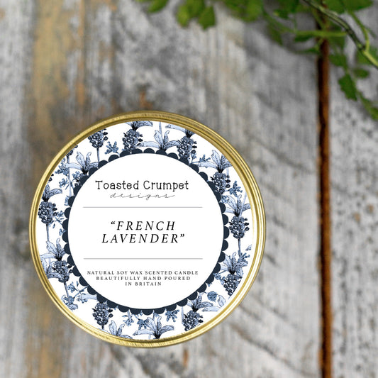 NEW! French Lavender Candle in a Matt Gold Tin (available for dispatch from Jan 2026)