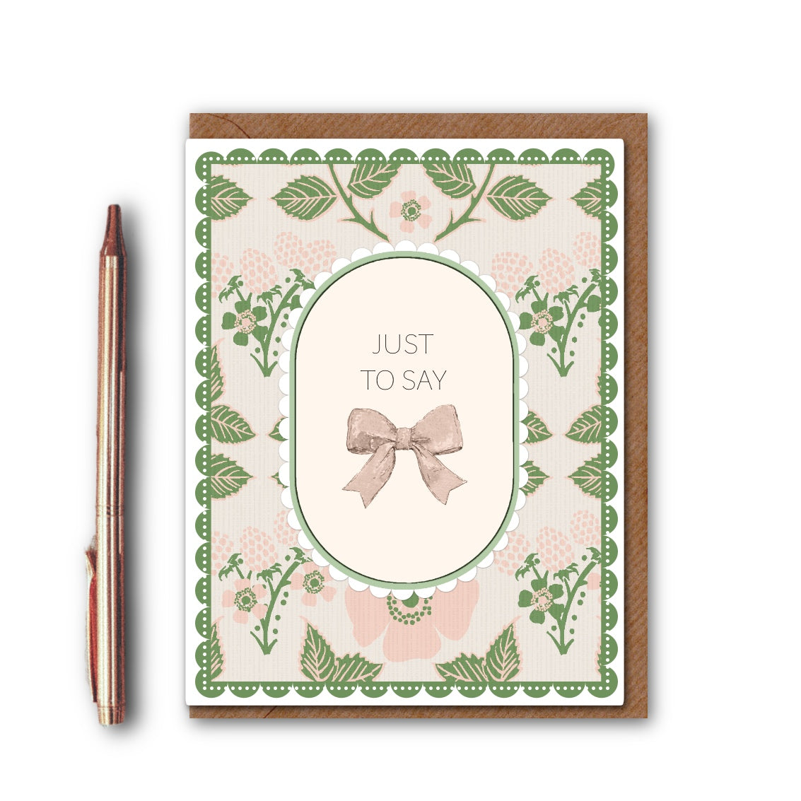 NEW! Just to Say (Blackberries & Roses) Card (Cello-Free)