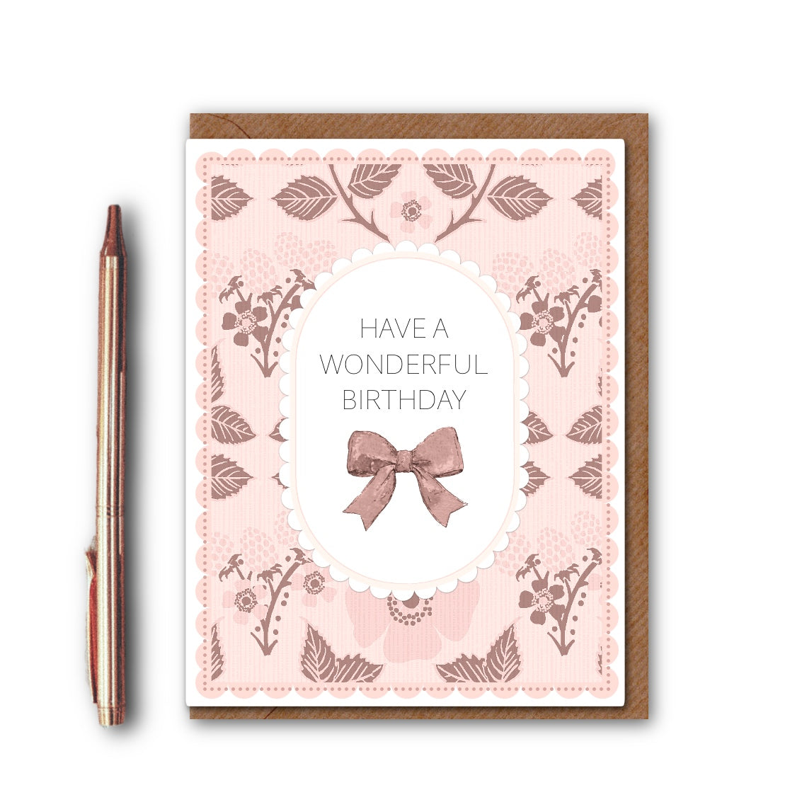 NEW! Have a Wonderful Birthday (Blackberries & Roses Pink) Card (Cello-Free) (available for dispatch from Feb 2026)