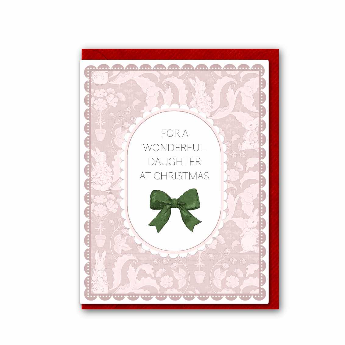 NEW! Daughter at Christmas (The Vegetable Thief Baby Pink) Card (Cello-Free) (available for dispatch from August 2026)