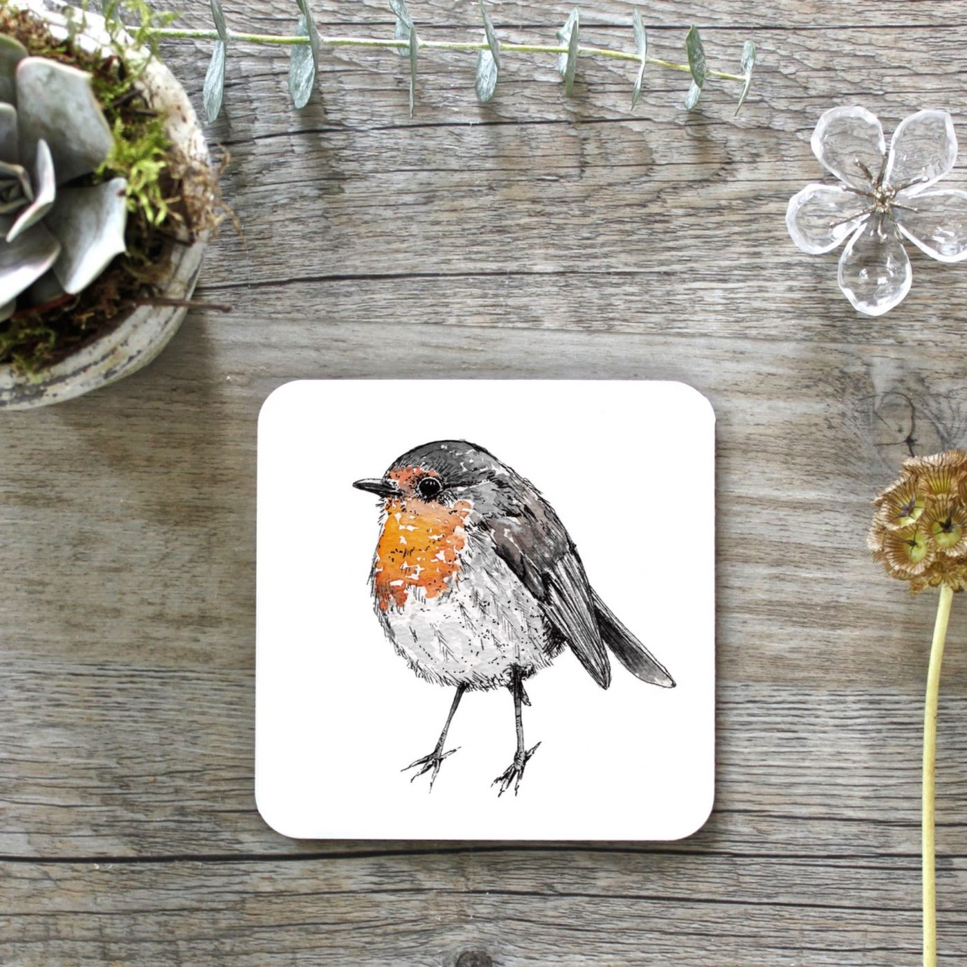 Robin Square Coaster