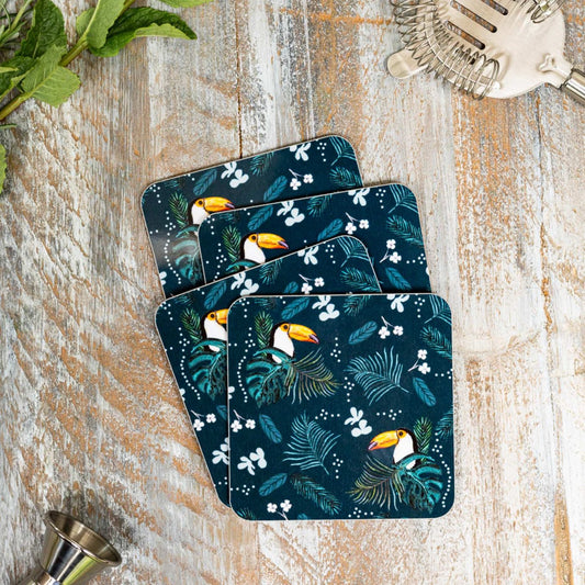 Toucan (Noir) Set of 4 Coasters