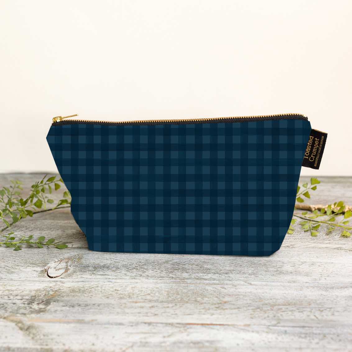 NEW! Midnight Blue (Check) Wash Bag (available for dispatch from July 2026)