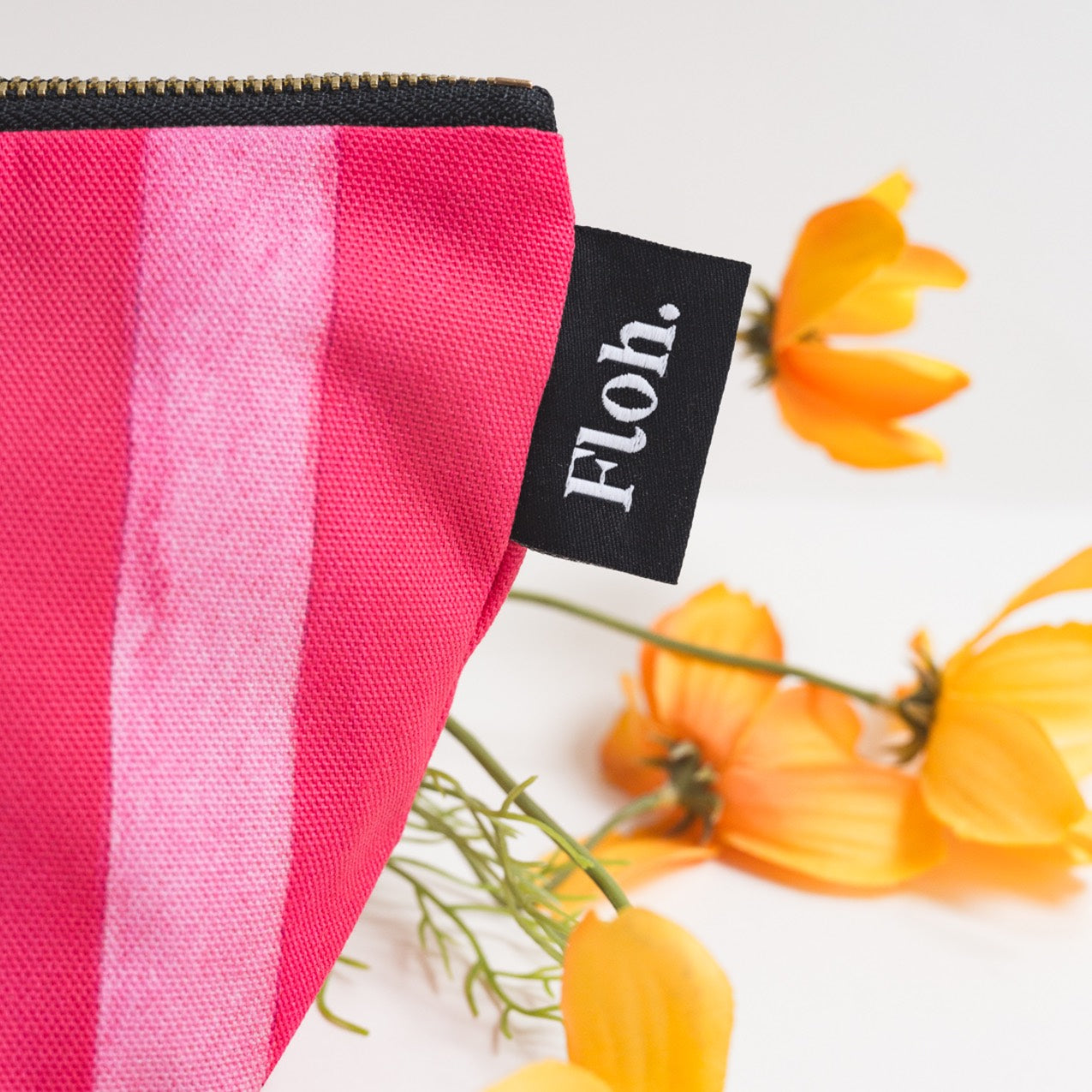 NEW! Raspberry & Cherry (Stripes) Wash Bag