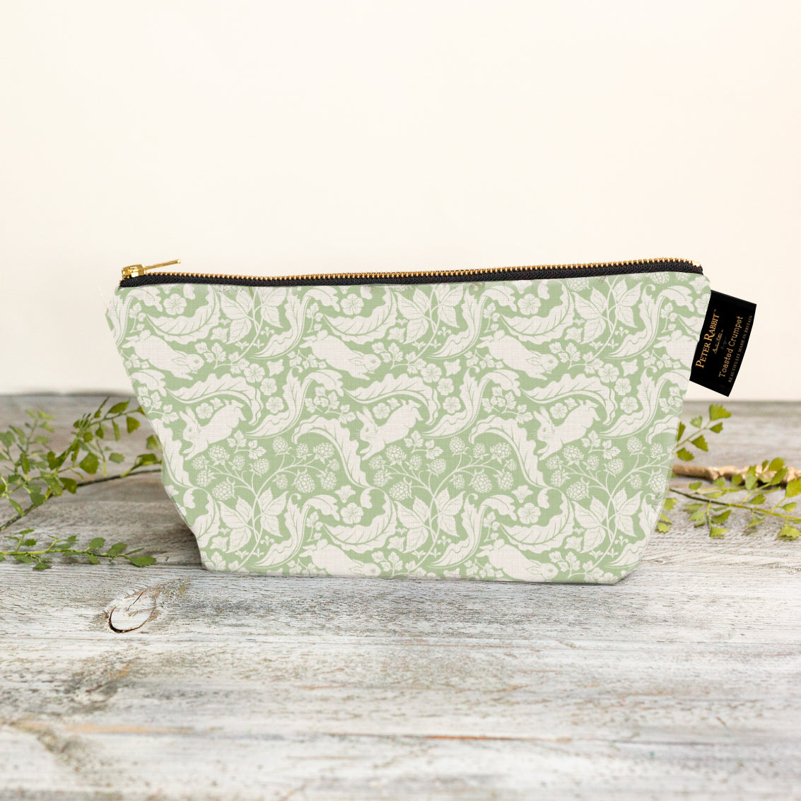 NEW! Peter Rabbit "The Vegetable Thief" (Sage Green) Wash Bag (available for dispatch from Feb 2026)