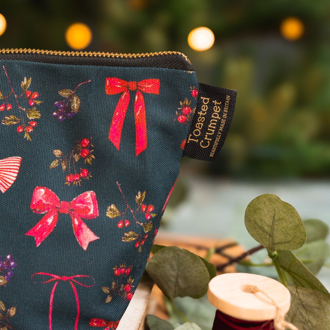 Bows & Berries (Noir) Wash Bag (available for dispatch from August 2025)