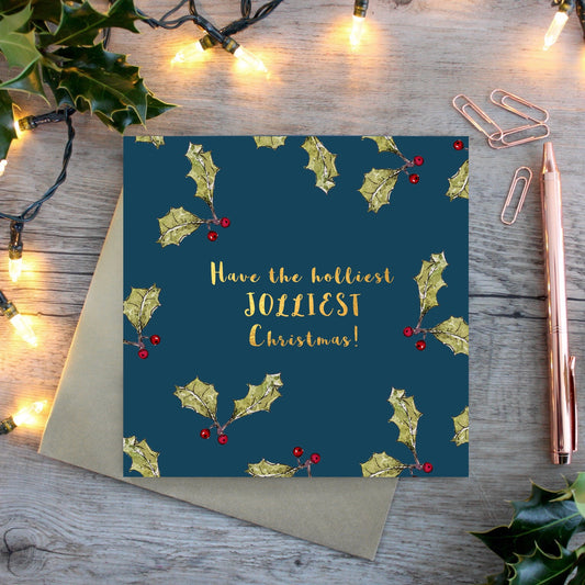 Have the Holliest Jolliest Christmas Card (Cello-Free)