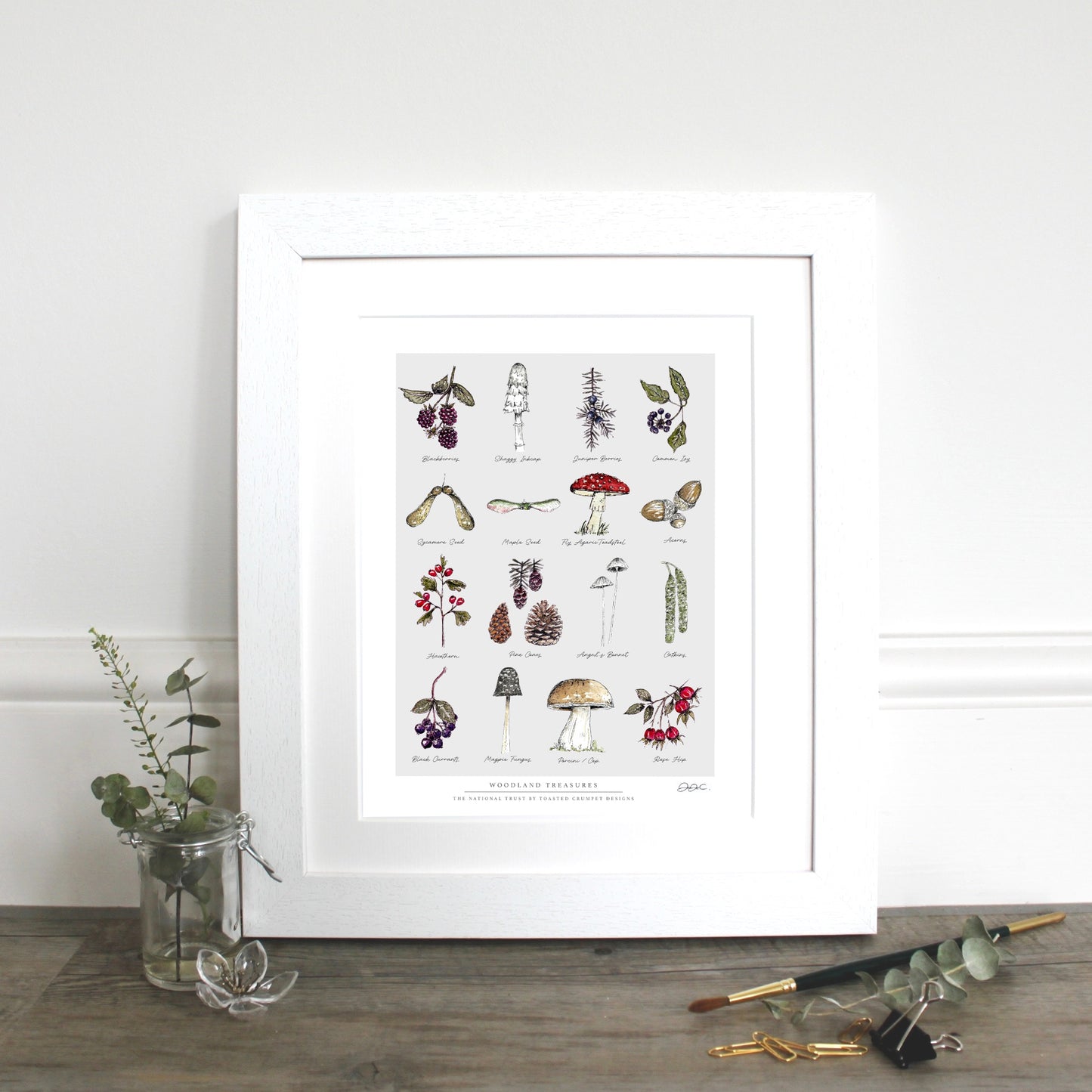Woodland Treasures 10 x 12" Fine Art Print