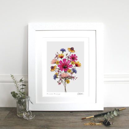 Pink Posy 10x12" Fine Art Print