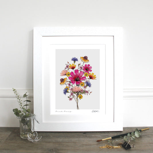 Pink Posy 10x12" Fine Art Print
