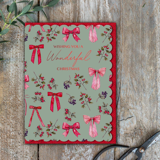 Wishing you a Wonderful Christmas Card (Cello-Free) (available for dispatch from August 2025)