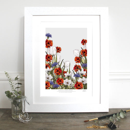 Poppies & Cornflowers 12x16" Fine Art Print
