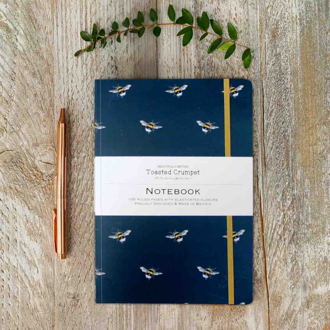 Bee (Noir) A5 Lined Notebook