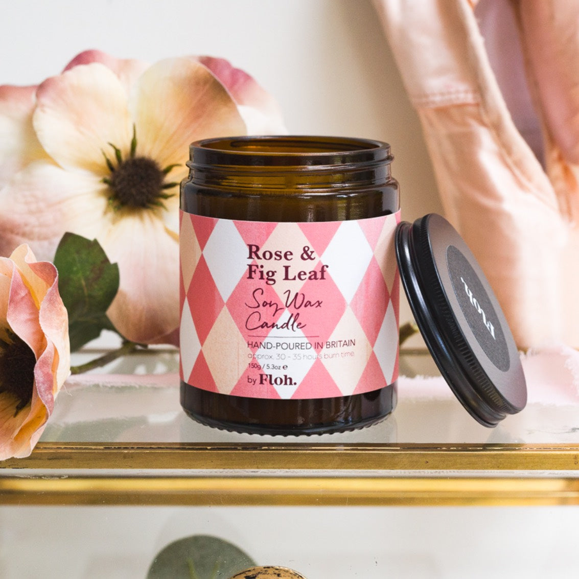 NEW! Rose & Fig Leaf Apothecary Candle
