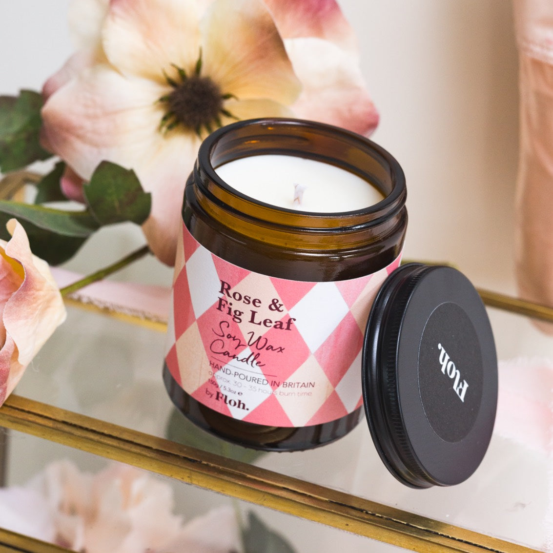 NEW! Rose & Fig Leaf Apothecary Candle