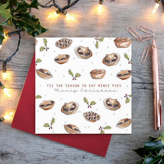 Tis the Season to Eat Mince Pies Card (Cello-Free)