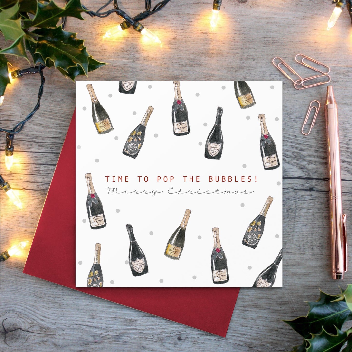 Time to Pop the Bubbles Card (Cello-Free)