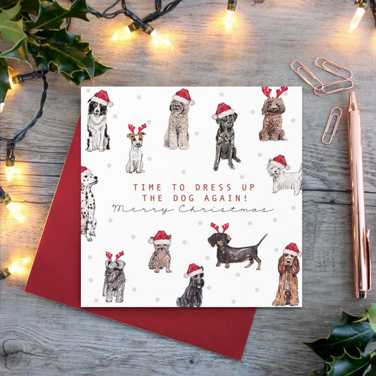 Time to Dress up the Dog Card (Cello-Free)