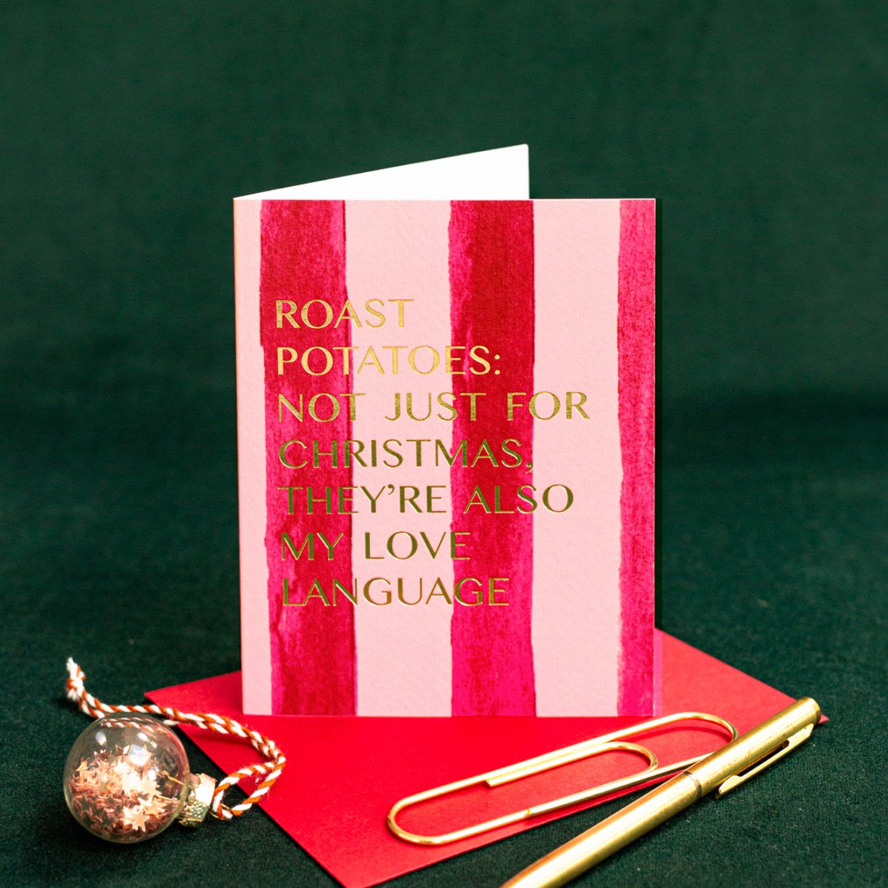 NEW! Roast Potatoes (Stripes) Card (Cello-Free) (available for dispatch from August 2026)