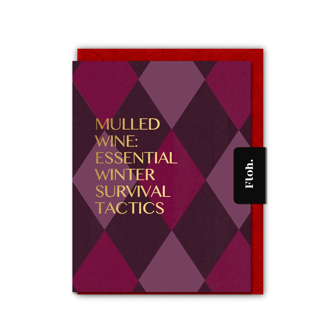 NEW! Mulled Wine (Harlequin) Card (Cello-Free) (available for dispatch from August 2026)