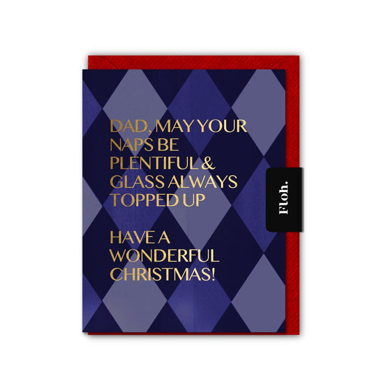 NEW! Dad (Harlequin) Card (Cello-Free) (available for dispatch from August 2026)