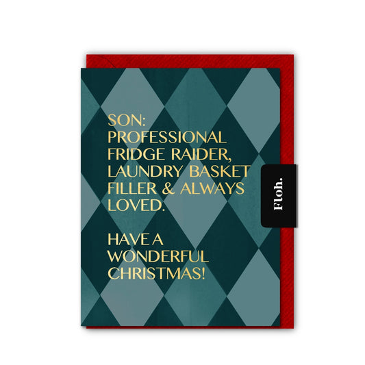 NEW! Son (Harlequin) Card (Cello-Free) (available for dispatch from August 2026)