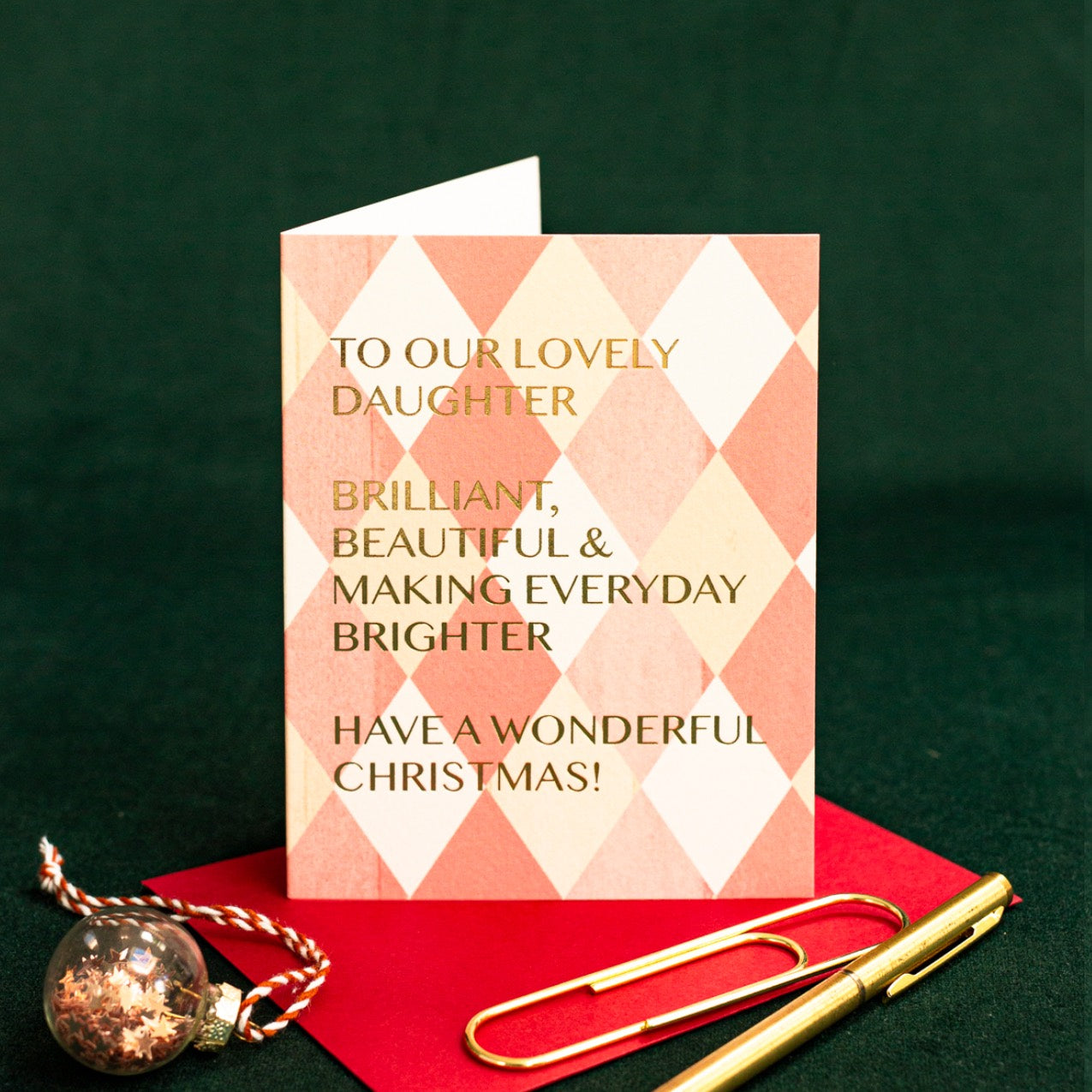 NEW! Daughter (Harlequin) Card (Cello-Free) (available for dispatch from August 2026)