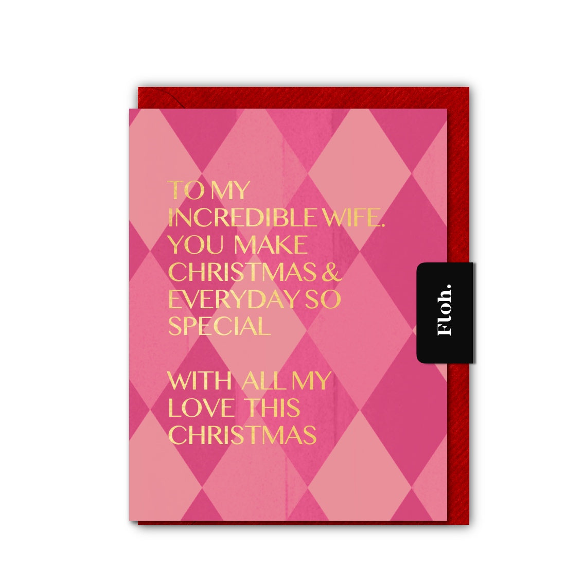 NEW! Wife (Harlequin) Card (Cello-Free) (available for dispatch from August 2026)