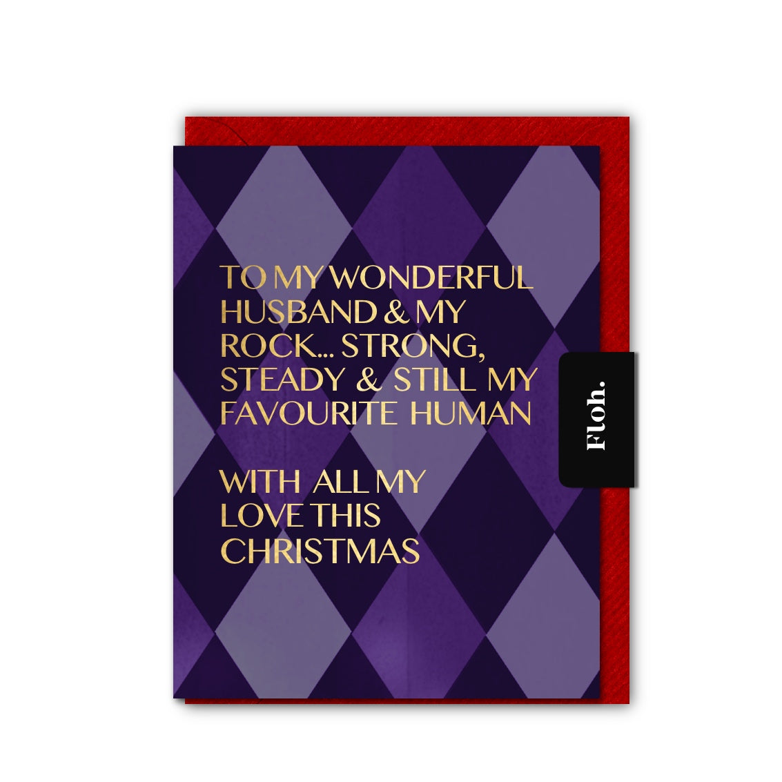 NEW! Husband (Harlequin) Card (Cello-Free) (available for dispatch from August 2026)