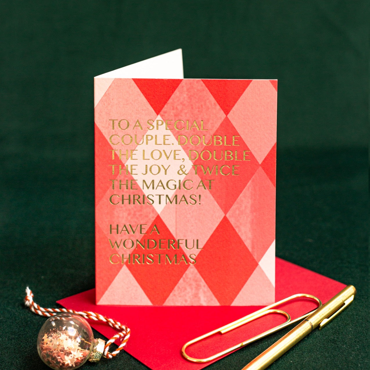 NEW! Couple (Harlequin) Card (Cello-Free) (available for dispatch from August 2026)