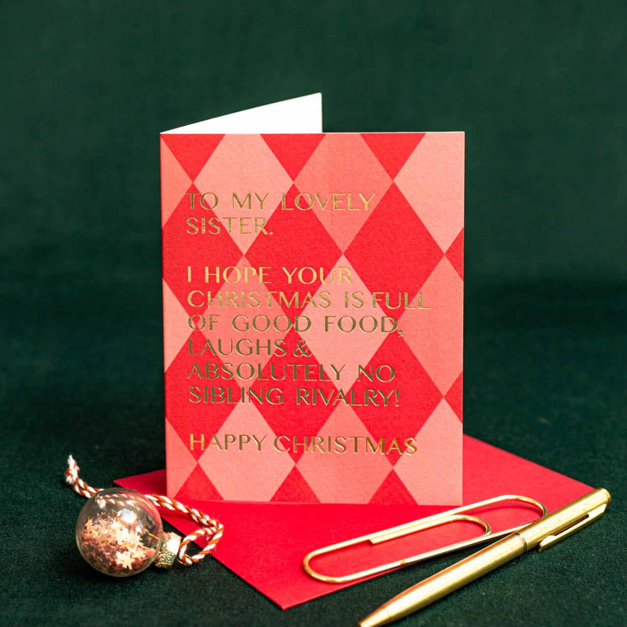 NEW! Sister (Harlequin) Card (Cello-Free) (available for dispatch from August 2026)