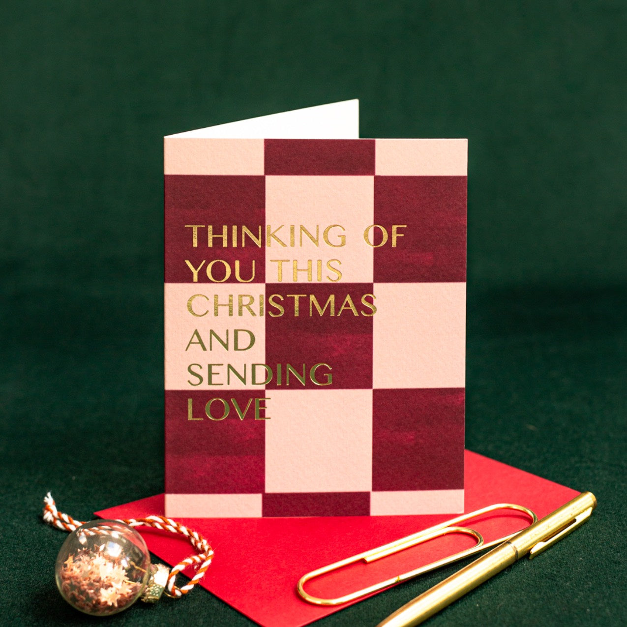 NEW! Thinking of you (Checkerboard) Card (Cello-Free) (available for dispatch from August 2026)