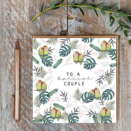 To a Special Couple (Lovebirds Pure) Card (Cello-Free)