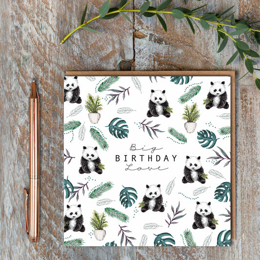 Big Birthday Love (Panda Pure) Card (Cello-Free)