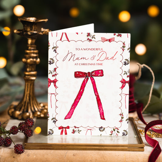 To a Wonderful Mum & Dad at Christmas Time Card (Cello-Free) (available for dispatch from August 2025)
