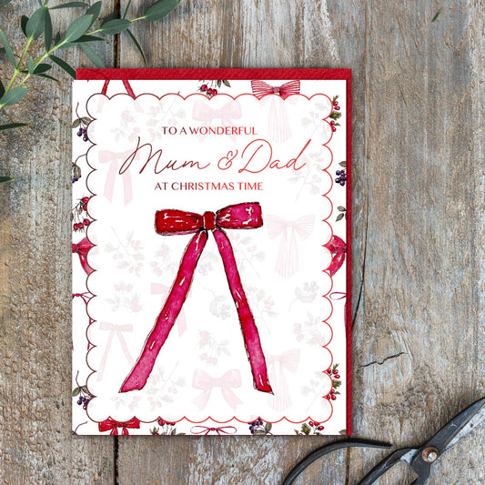 To a Wonderful Mum & Dad at Christmas Time Card (Cello-Free) (available for dispatch from August 2025)