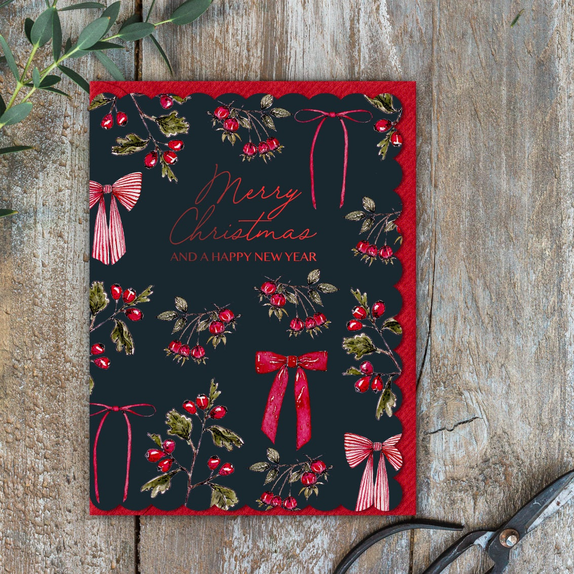 Merry Christmas and a Happy New Year Card (Cello-Free) (available for dispatch from August 2025)