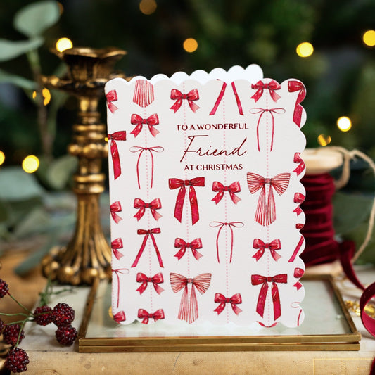 To a Wonderful Friend at Christmas Card (Cello-Free) (available for dispatch from August 2025)