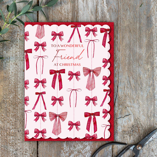 To a Wonderful Friend at Christmas Card (Cello-Free) (available for dispatch from August 2025)